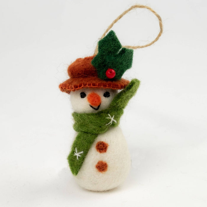 The Winding Road - Winter Ornament Felt Snowmen Assorted