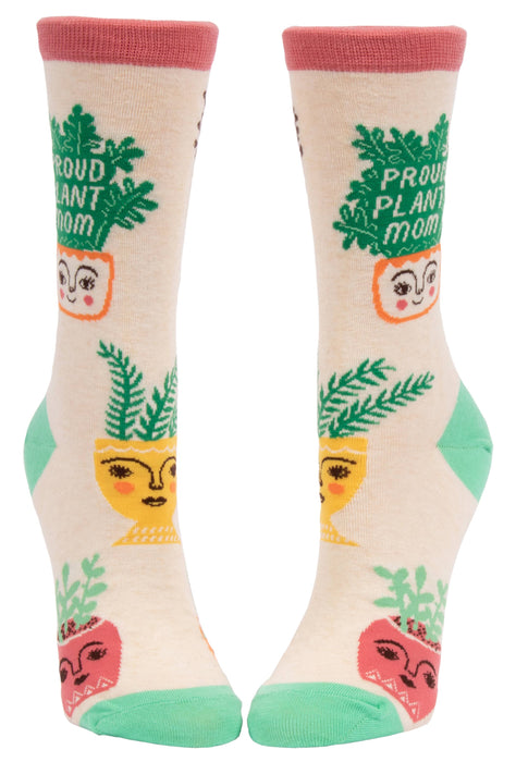 Blue Q - Proud Plant Mom Crew Socks