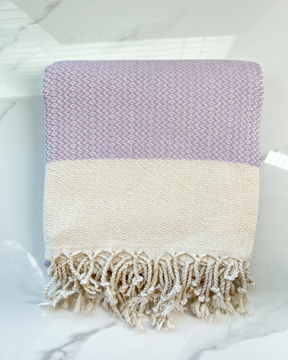 Umays Boho Lavender Authentic Turkish Towels, Travel Towel, Pool Towel, Yoga Towel