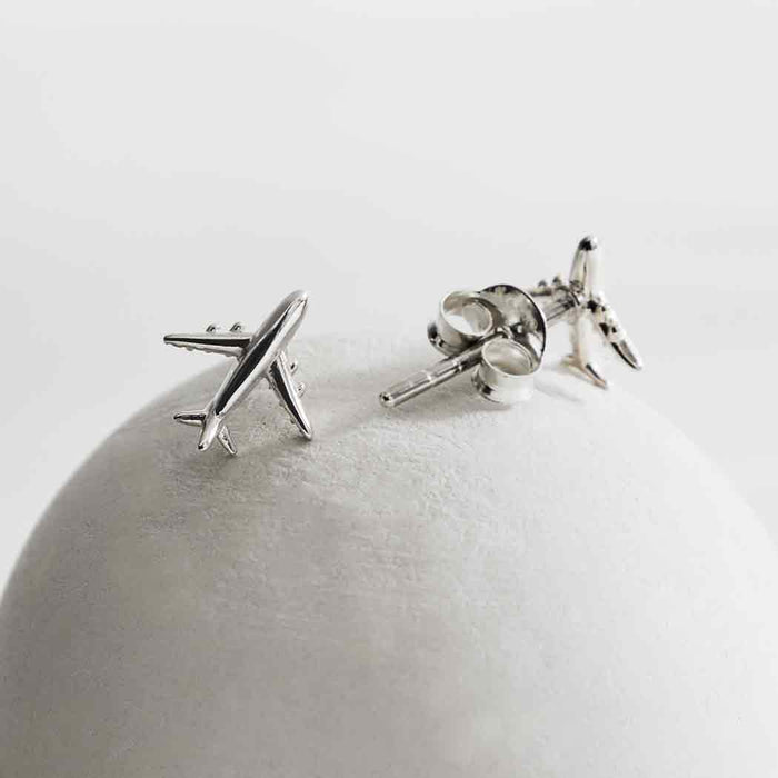 Nina Designs - Sterling Silver Airplane Post Earrings 8x8mm