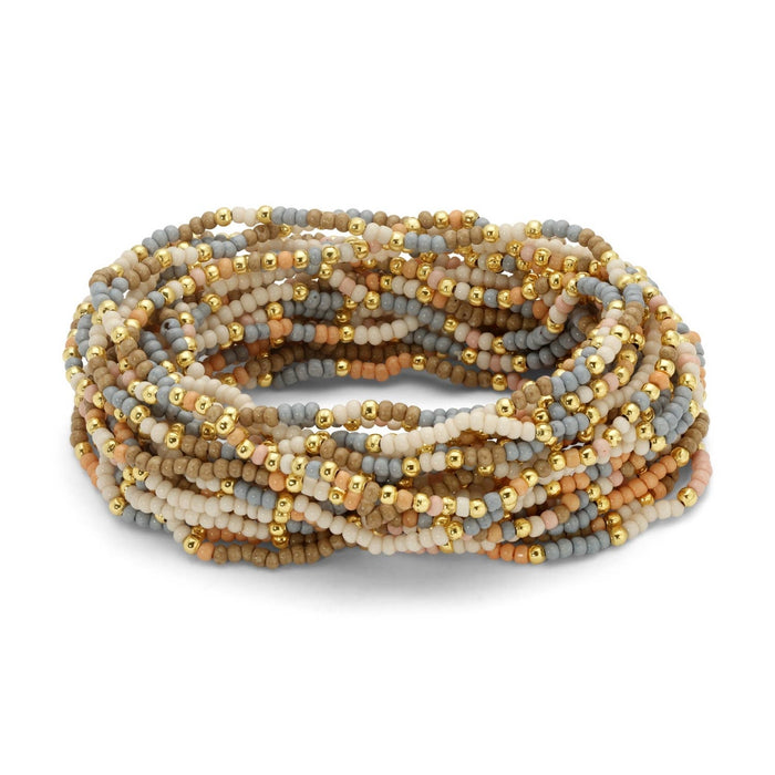 Splendid Iris - Set/24 Asst 2mm Stretch Seed Bead Bracelets