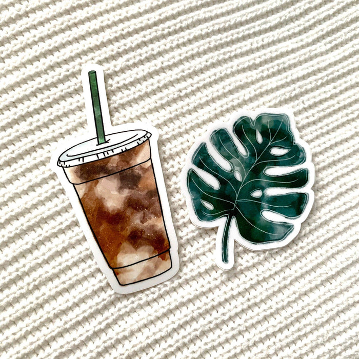 Elyse Breanne Design - Iced Coffee Sticker 4x2in.