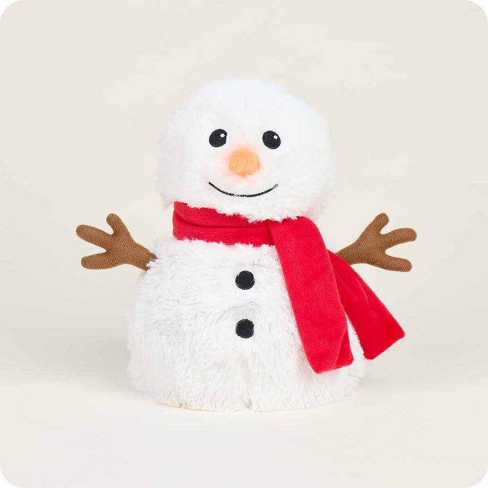 Warmies: America’s Favorite Microwave Plush Brand - Red Scarf Snowman Warmies