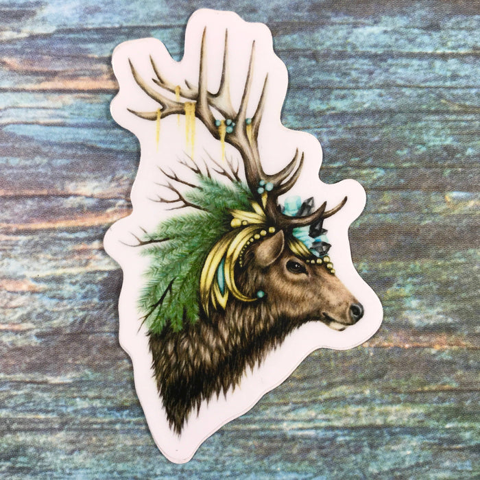 Abundance Illustration - Majestic elk sticker