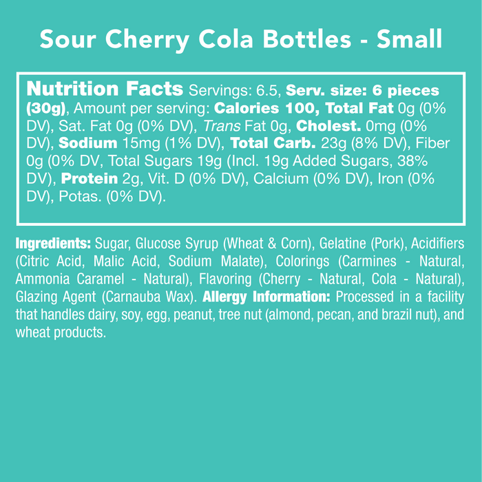 Candy Club Sour Cherry Cola Bottle Gummies