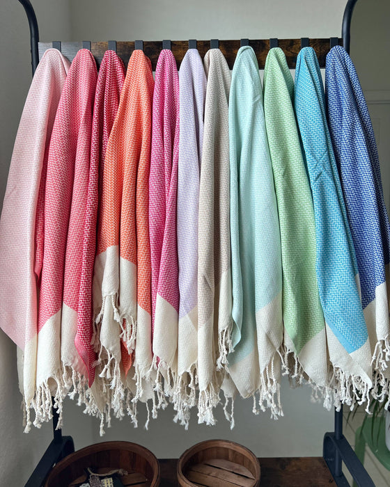 Umays Boho Lavender Authentic Turkish Towels, Travel Towel, Pool Towel, Yoga Towel