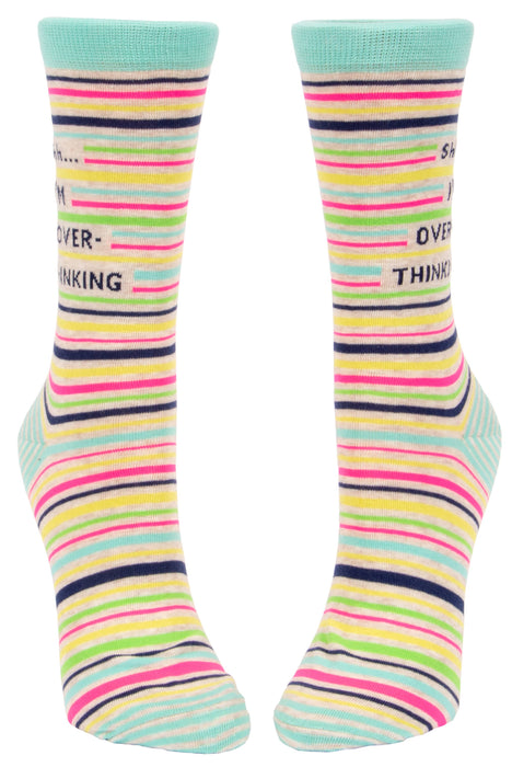 Blue Q - Shhh..I'm Overthinking Crew Socks