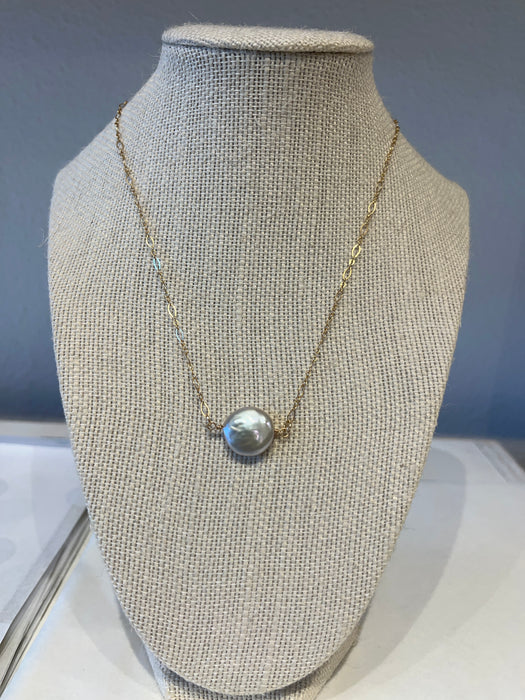 Forge + Fire Single Pearl Necklace