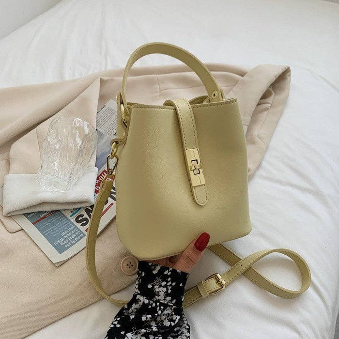 ShieldChic - PU Leather Crossbody Bucket Bag
