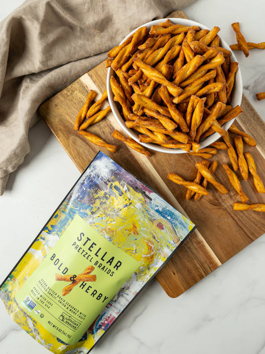 Stellar Snacks - Stellar Pretzel Braids - Bold & Herby - 5oz