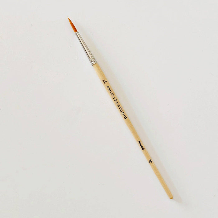 emily lex studio - Watercolor paintbrush set of five wood brushes
