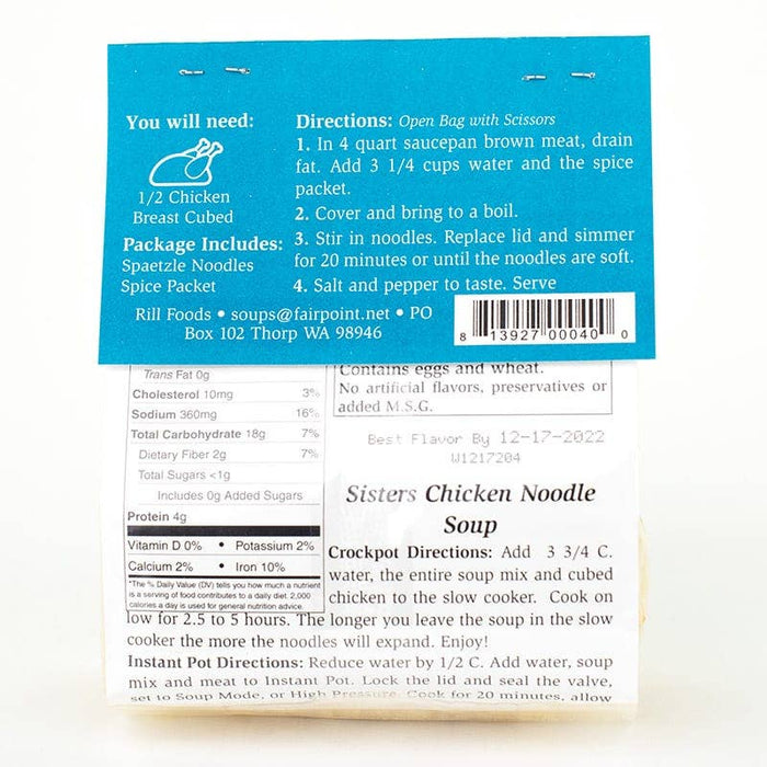 Rill Foods - Small Sisters Chicken Noodle Soup Mix