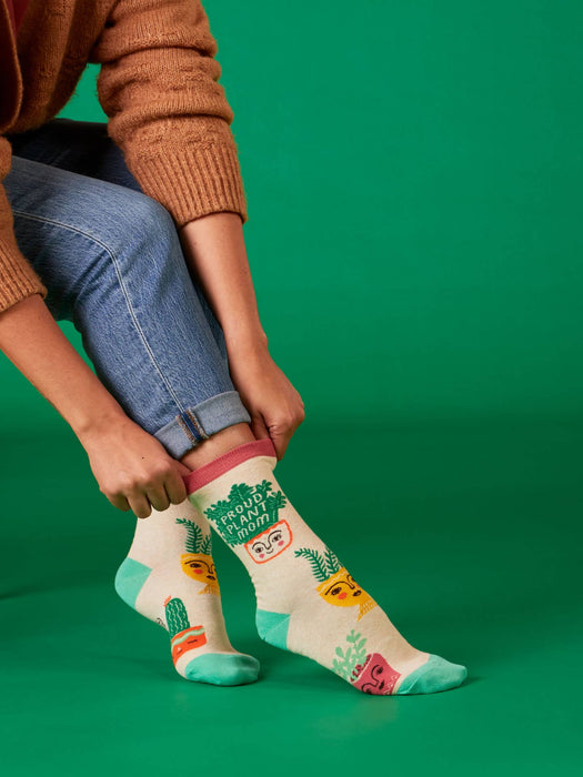 Blue Q - Proud Plant Mom Crew Socks