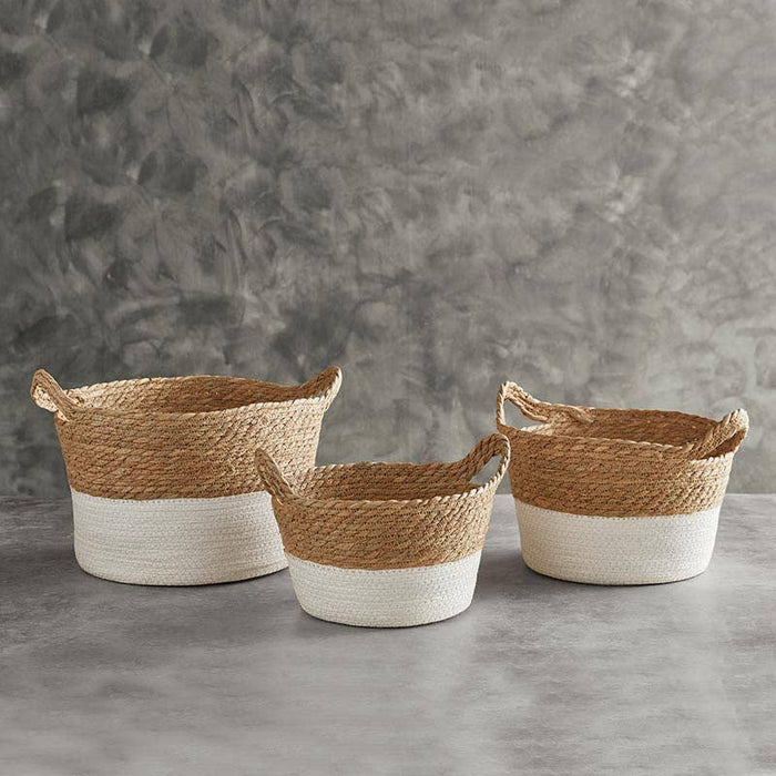 47th & Main (Creative Brands) - Short Cream Baskets, varied sizes