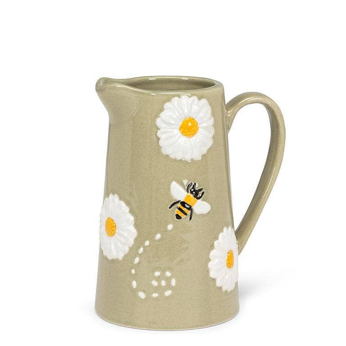 Abbott - Jug with Daisies & Bee-5.5"H