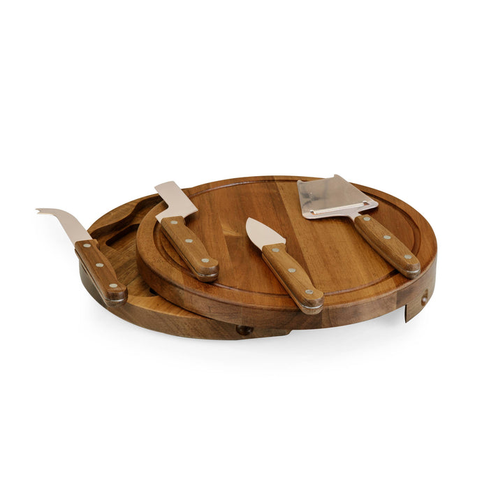 Picnic Time Family of Brands - Acacia Circo Cheese Cutting Board & Tool Set
