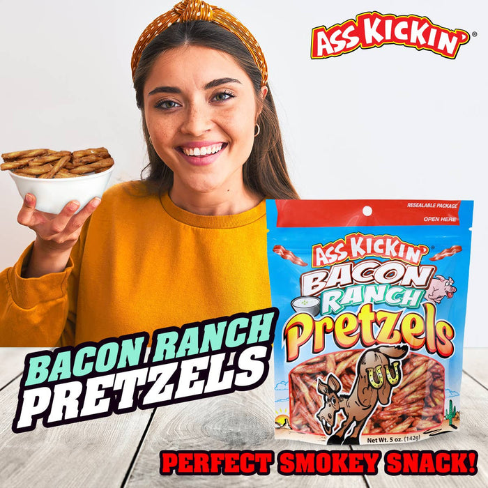 Southwest Specialty Food - Ass Kickin’ Bacon Ranch Pretzel Twists – 12 oz Bag