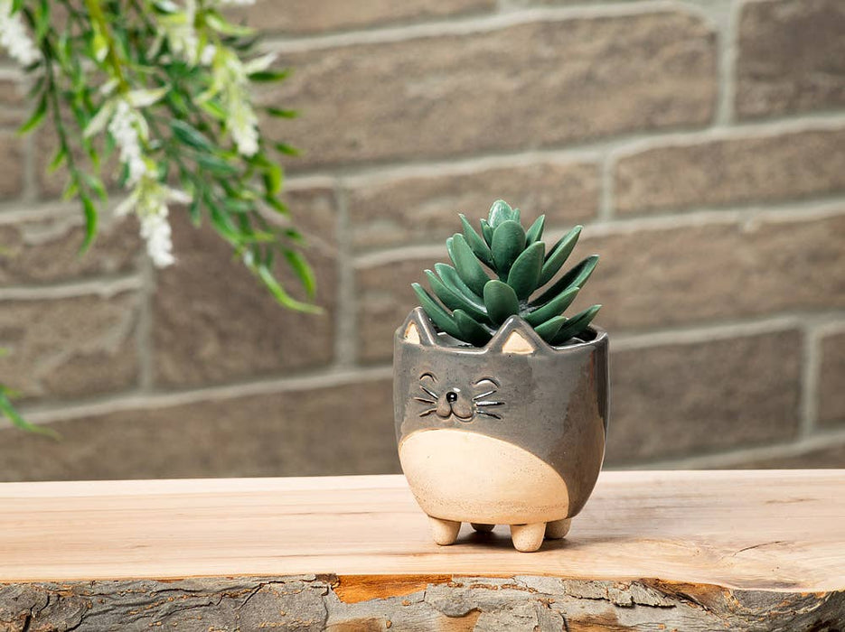 Abbott - Sm Cat on Legs Planter-3" H