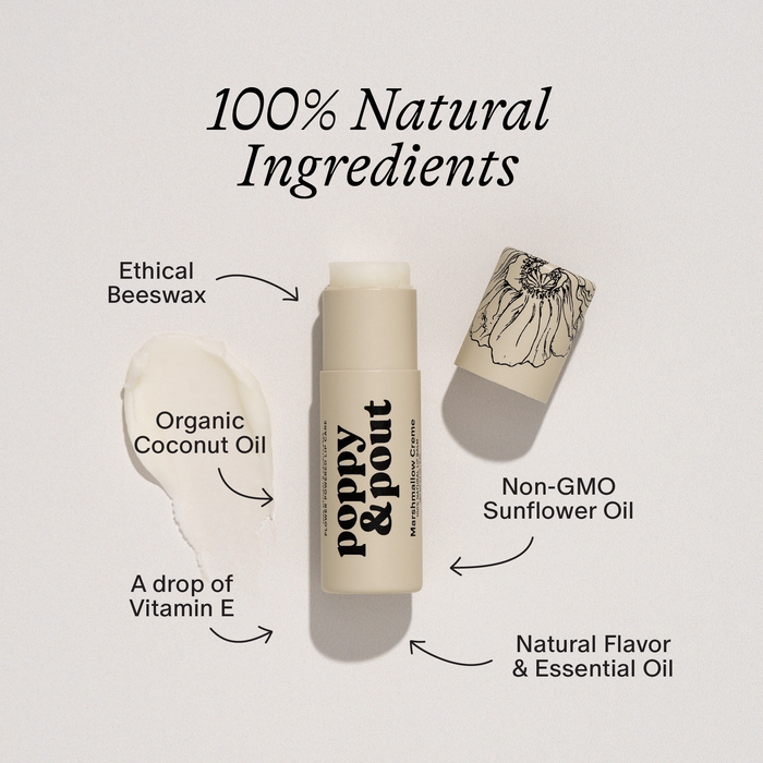 Poppy & Pout - Lip Balm, Marshmallow Creme