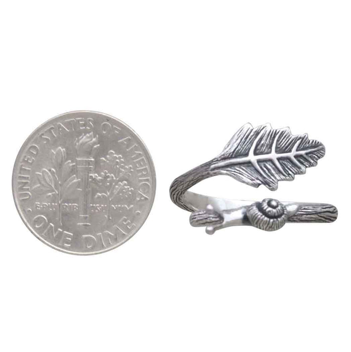 Nina Designs - Adjustable Snail and Leaf Ring