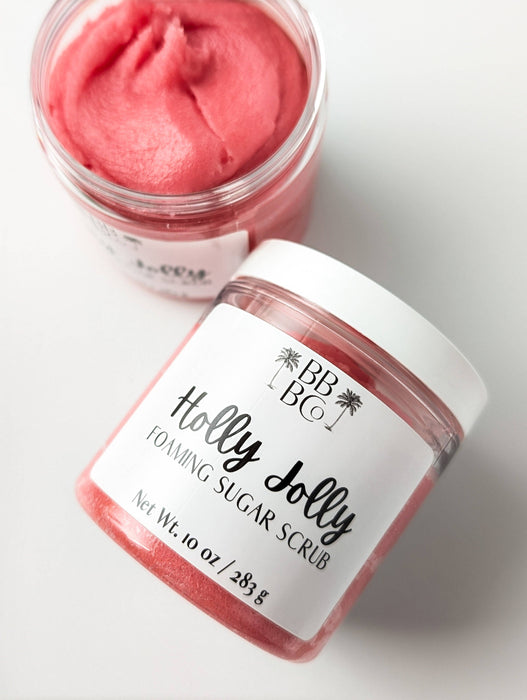 Beachy Bubbles Bath Co - Holly Jolly Foaming Sugar Scrub - Christmas 2025