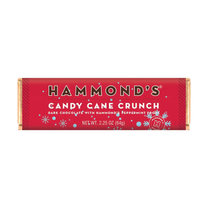 Hammond's Candies - Candy Bar - Dark Chocolate - Candy Cane Crunch - 2.25 oz