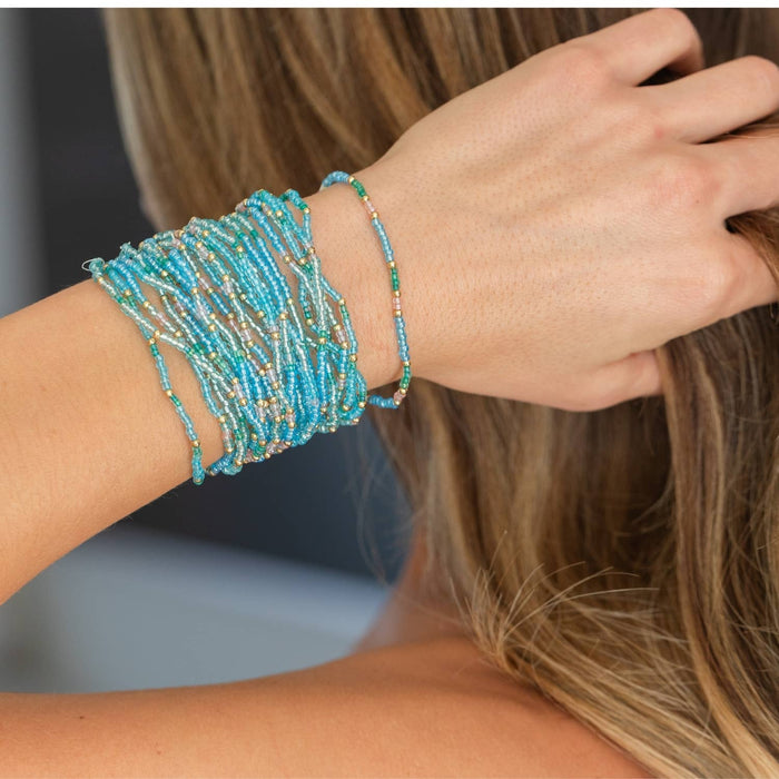 Splendid Iris - Set/24 Asst 2mm Stretch Seed Bead Bracelets