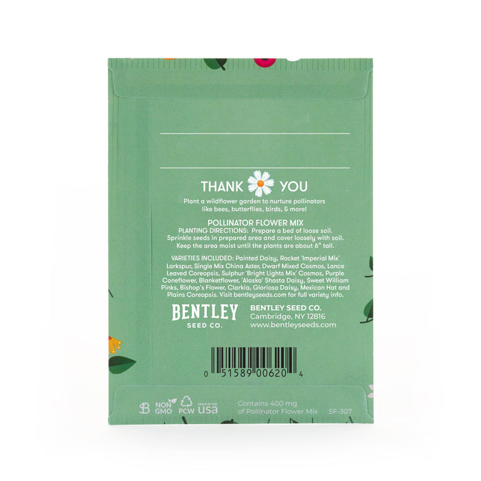 Bentley Seed Co. - Thank You Today Everyday - Pollinator Flower Mix Seed Packets