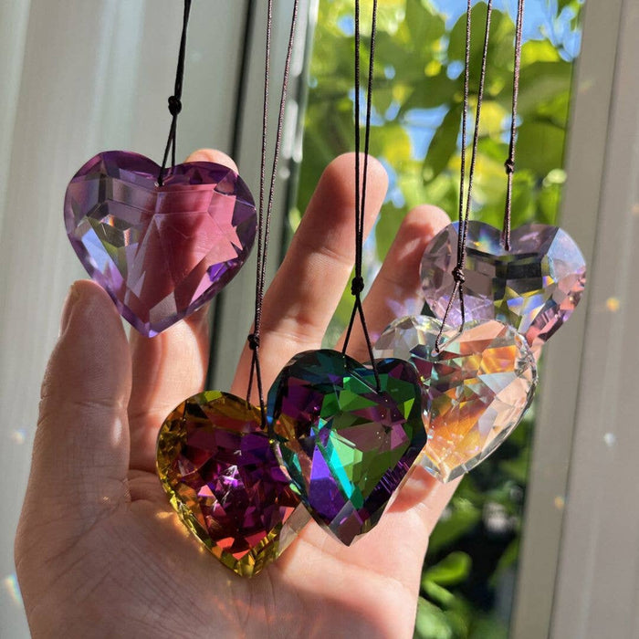 Gypsy Soul - Crystal Heart Prism Suncatcher -