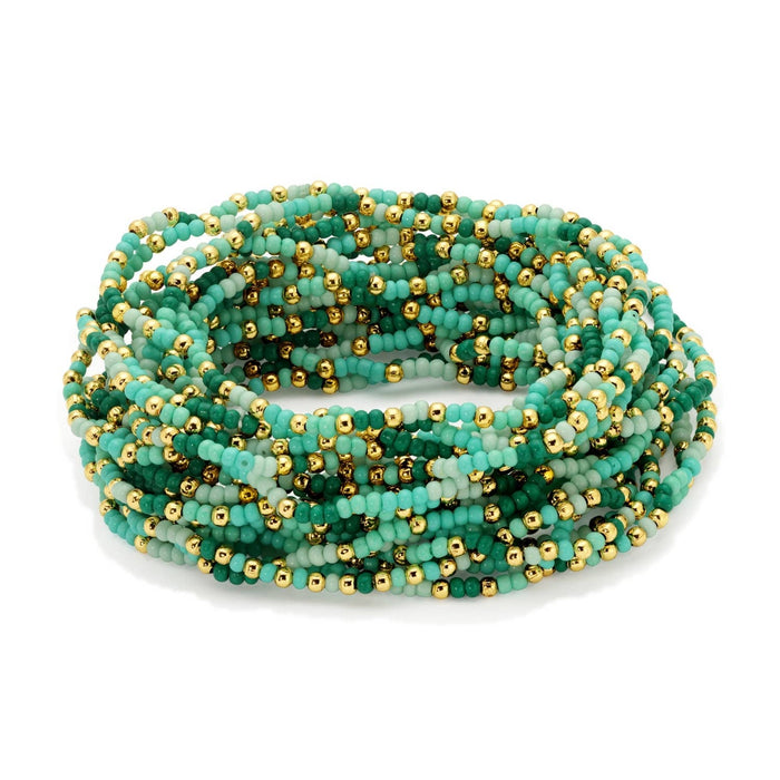 Splendid Iris - Set/24 Asst 2mm Stretch Seed Bead Bracelets