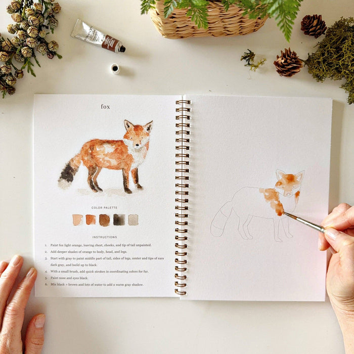 emily lex studio - Woodland watercolor workbook