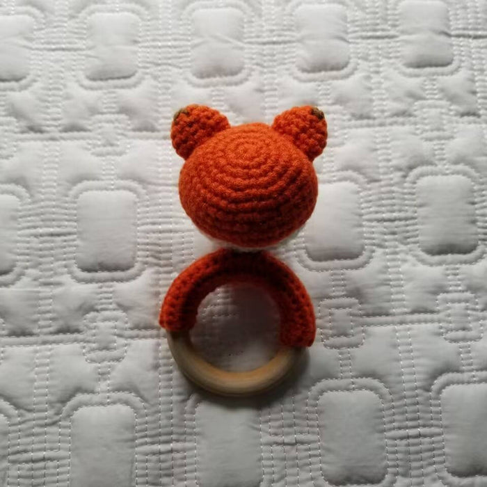 D & C TOYS - Red Fox Hand Crochet Rattle