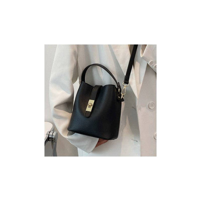 ShieldChic - PU Leather Crossbody Bucket Bag
