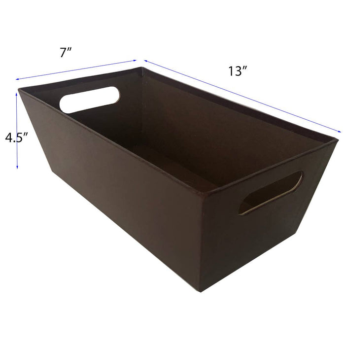 Bospak - 13" Brown Paperboard  Market Tray  embossed texture finish