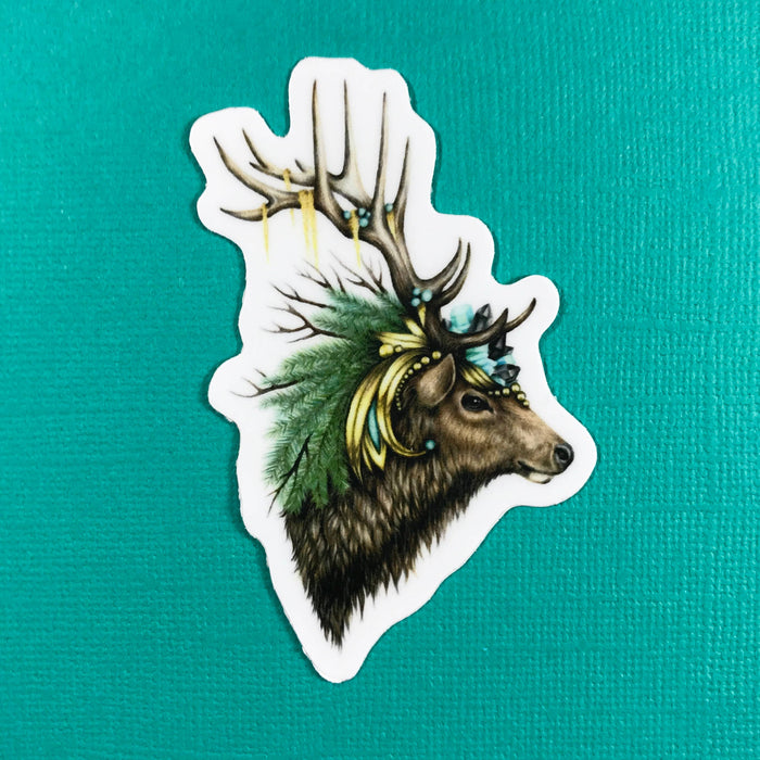Abundance Illustration - Majestic elk sticker