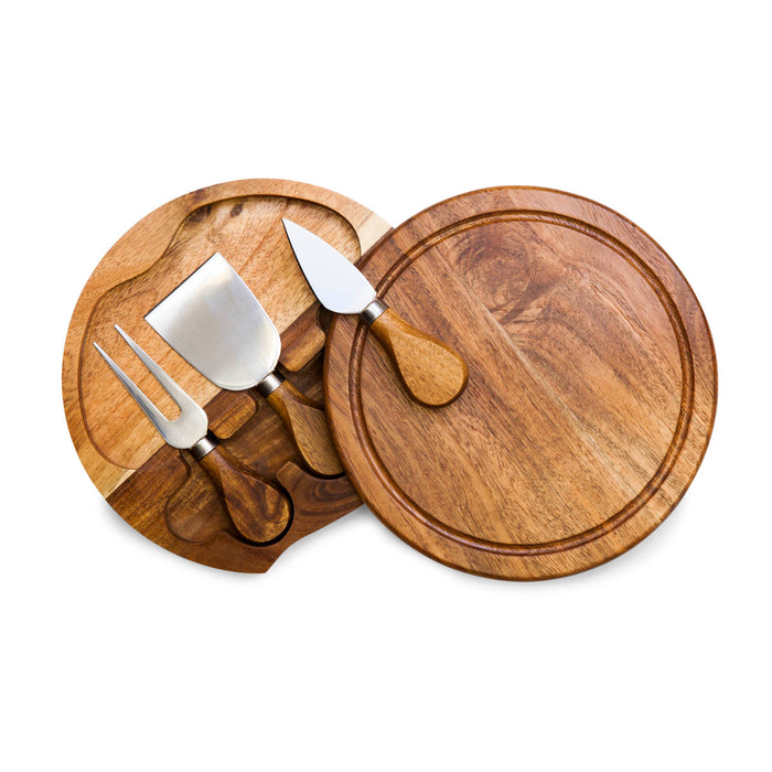 Picnic Time Family of Brands - Acacia Brie Cheese Cutting Board & Tools