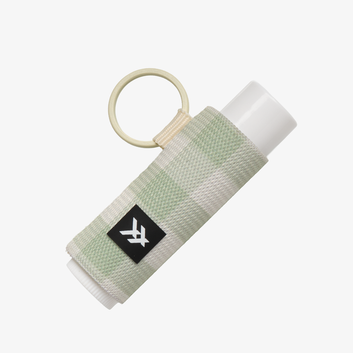 Thread - Green Gingham - Chapstick Holder Keychain