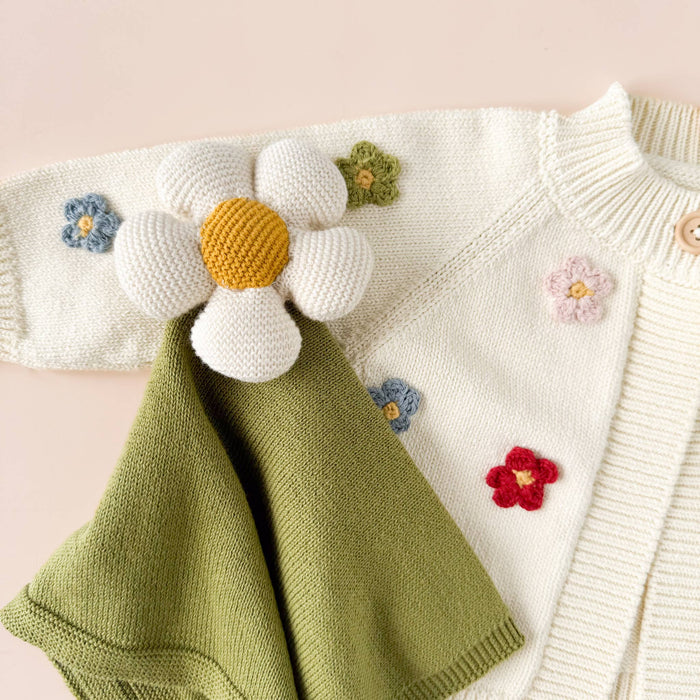 The Blueberry Hill - Cotton Flower Cardigan Color Baby Sweaters Clothing