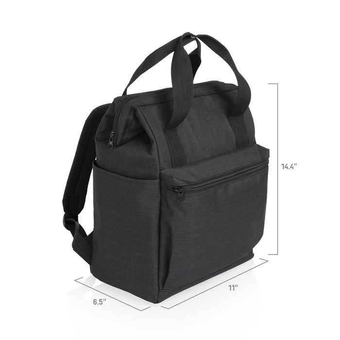 Picnic Time Family of Brands - 15 Can Backpack Cooler, (Heathered Black)