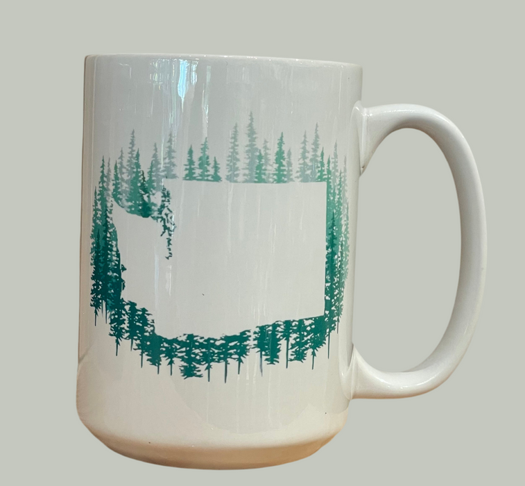 Camas Creations Washington Pines mug