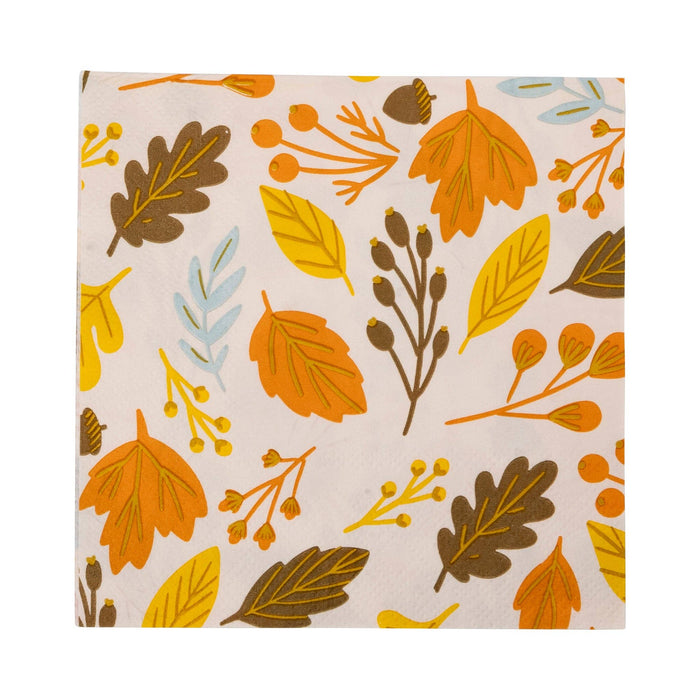 My Mind’s Eye - PLNP457 - Foiled Harvest leaves Cocktail Napkin