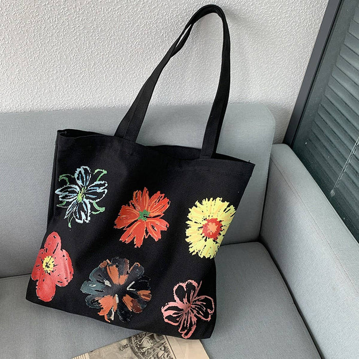 ACCITY - SPRING AND SUMMER CASUAL LITERARY CANVAS BAG_CWAB2143