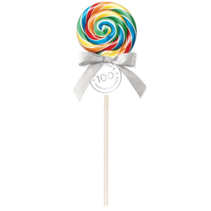Hammond's Candies - Handmade Lollipop w/ Bow - Rainbow Blast Fruit Punch - 2 oz