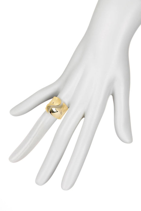 Zoey Simmons - Open Scroll Ring In Gold - GP