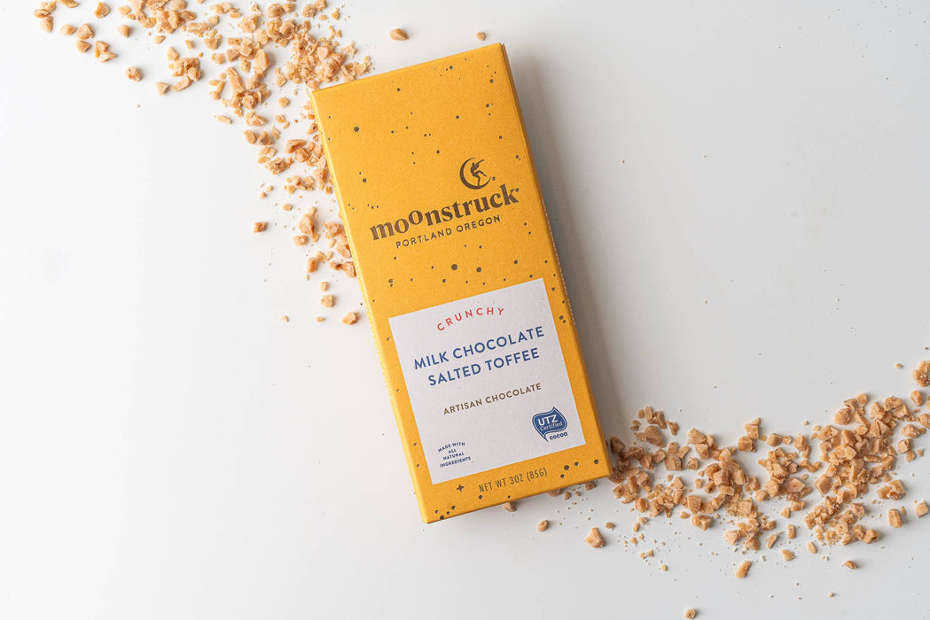 Moonstruck Chocolate Co - Crunchy Milk Salted Toffee Bar