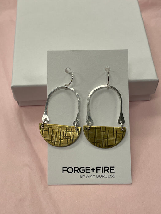 Forge + Fire EMILY hammered brass earrings