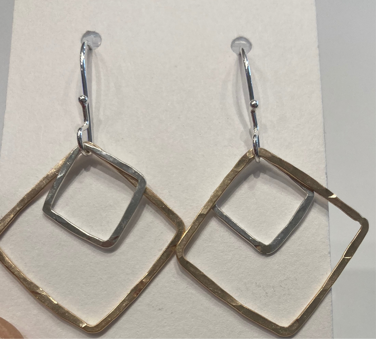 Forge + Fire MONICA Metal Earrings Small Squares