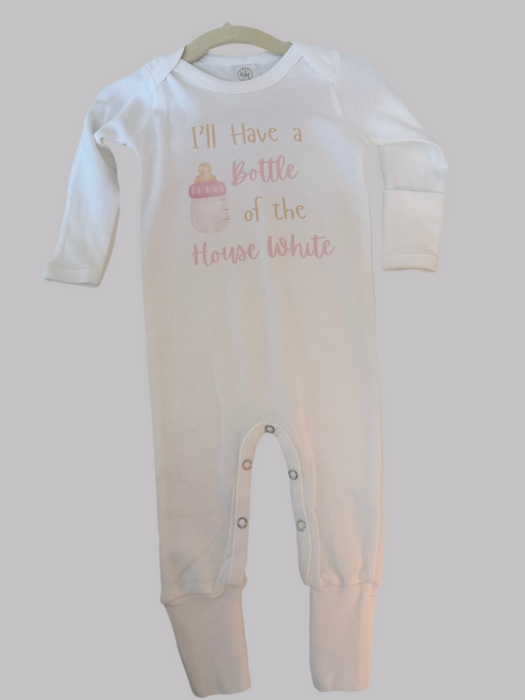 Camas Creations I'll Have a Bottle Of The House White Romper