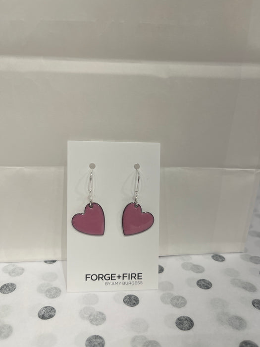 Forge + Fire HEARTS small enamel earrings