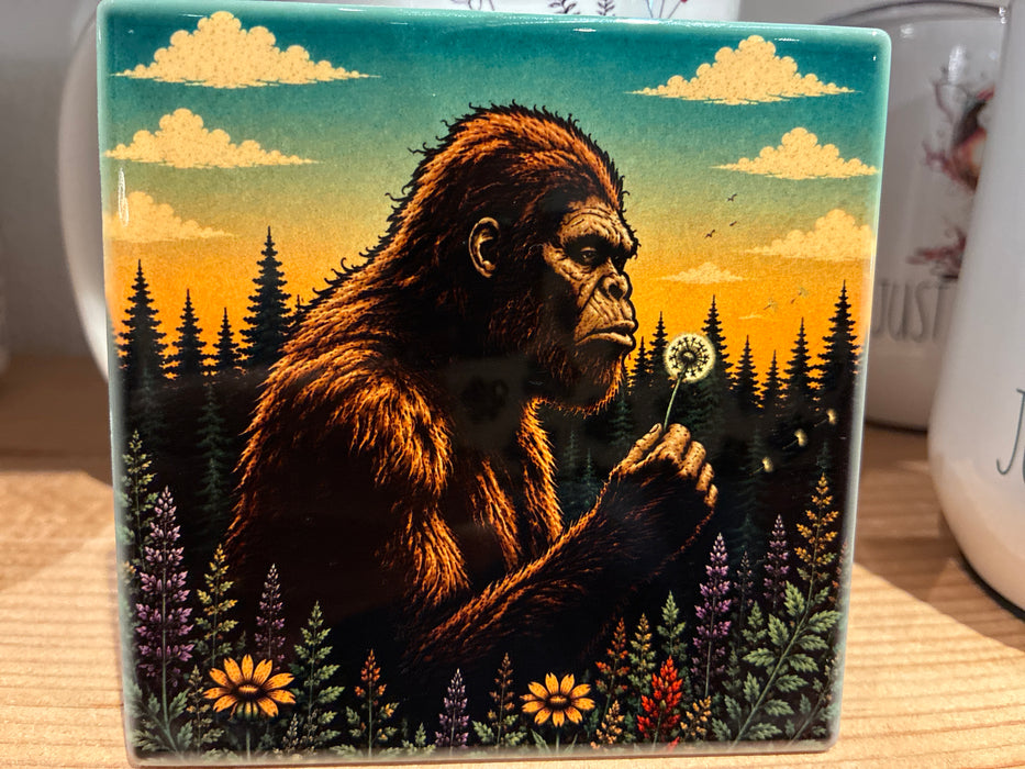 Camas Creations - Coaster - Bigfoot Blowing Dandelion